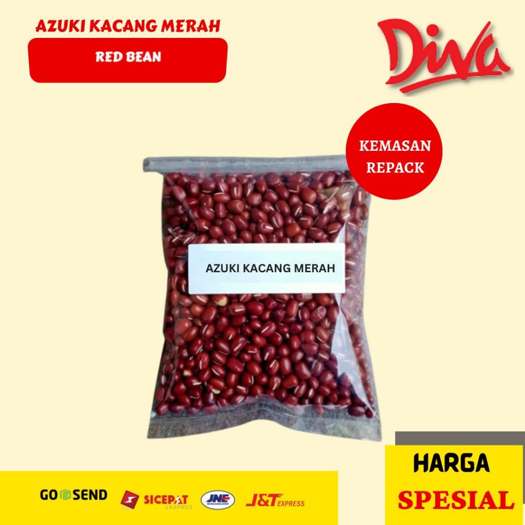 

Azuki kacang merah kemasan repack 500gr | SU Brad Azuki Red Bean
