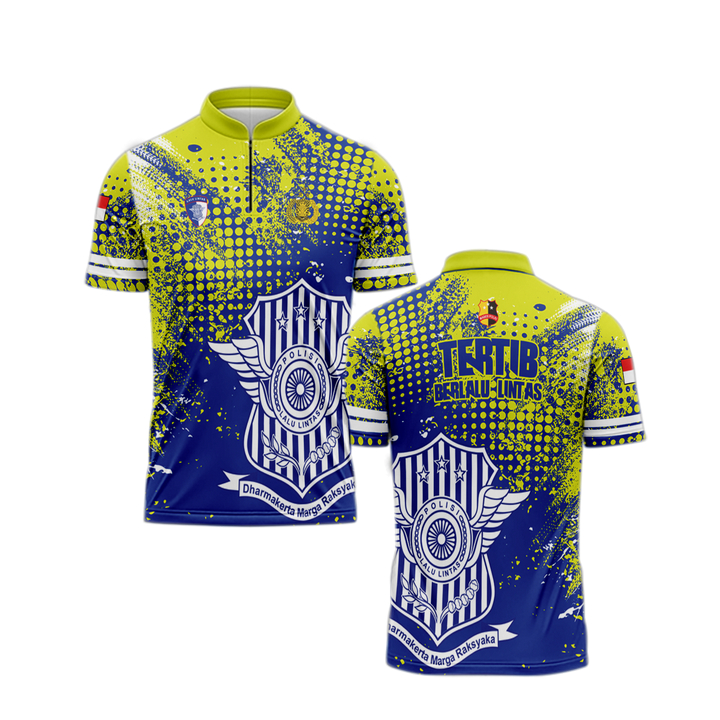Kaos Baju Jersey/Model 'POLISI LALU LINTAS ' 5/Fullprint Kaos Polo - KORLANTAS- dewasa&Anak/new 2025
