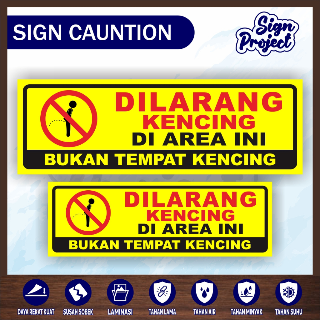 

Stiker Dilarang Kencing Di sini / Stiker Peringatan Jangan Kencing STIKER DILARANG KENCING DI AREA INI | BAHAN VINYL + LAMINASI GLOSSY