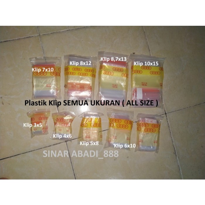 

1 pack, plastik klip 3x5, 4x6, 5x8, 6x10, 7x10, 8x12, 8,7x13, 10x15, plastik klip obat-ziplock