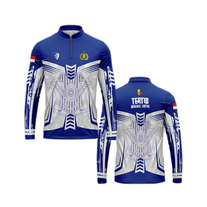 Kaos Baju Jersey/Model 'POLISI LALU LINTAS ' 6/Fullprint Kaos Polo - KORLANTAS- dewasa&Anak/new 2025