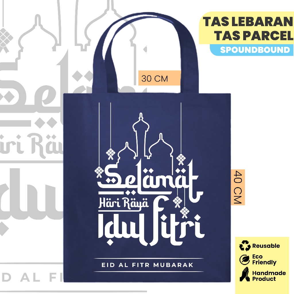 

GOODIEBAG SABLON NAVY 1 UKURAN 30x40x10 – TAS PARCEL IDUL FITRI / GOODIEBAG SABLON