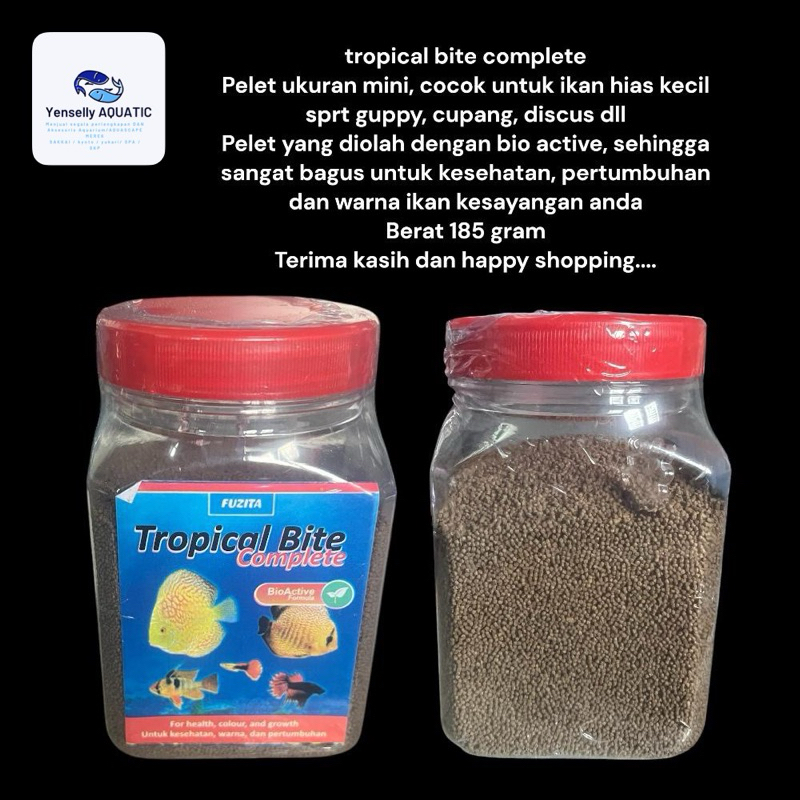 TROPICAL BITE Makanan Ikan Hias Premium Burayak/Guppy/Discus