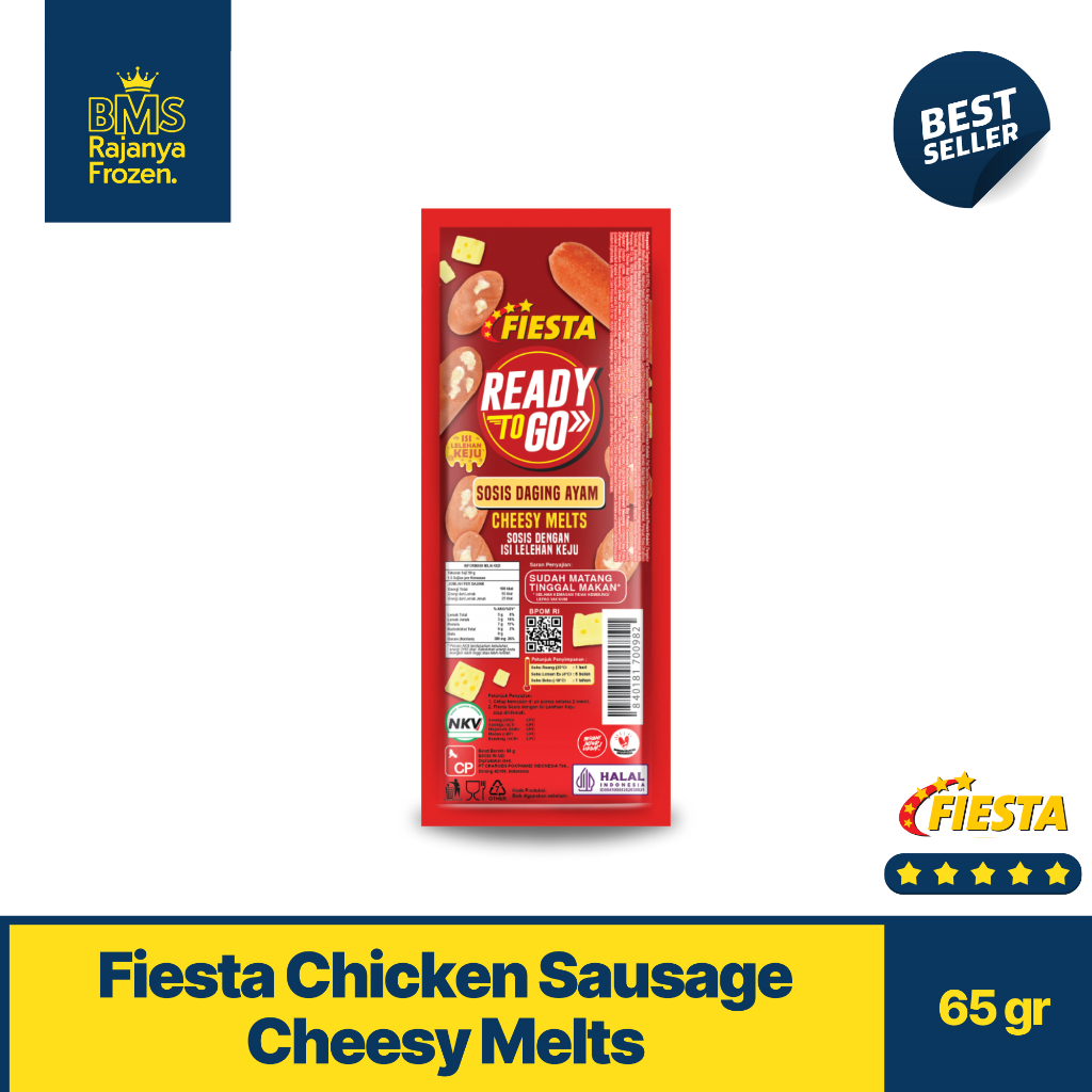 

Fiesta Ready To Go Chicken Sausage Cheesey Melts 65gr