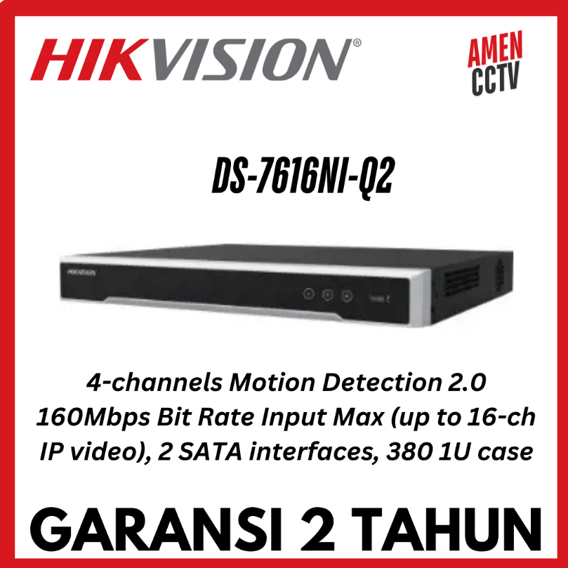 NVR Hikvision DS-7600-Q1/Q2 Series (4 MP & H.265+) DS-7616NI-Q2