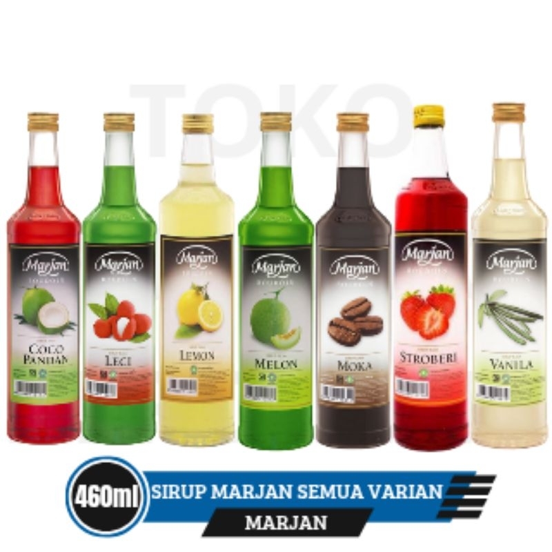 

Sirup MARJAN BOUDOIN syrup All Varian 460ml Rasa Cocopandan, Leci, Lemon, Melon, Moka, Stroberi, Vanila