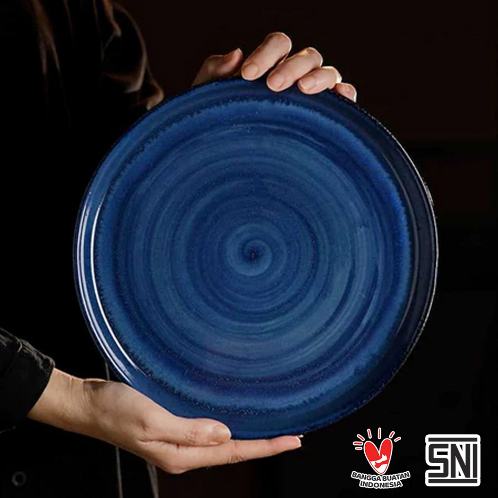 Naruna Piring Keramik Warna Kuas