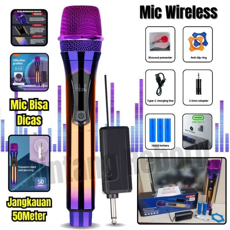 Wireless Microphone FLECO M-31/32S - RECHARGEABLE