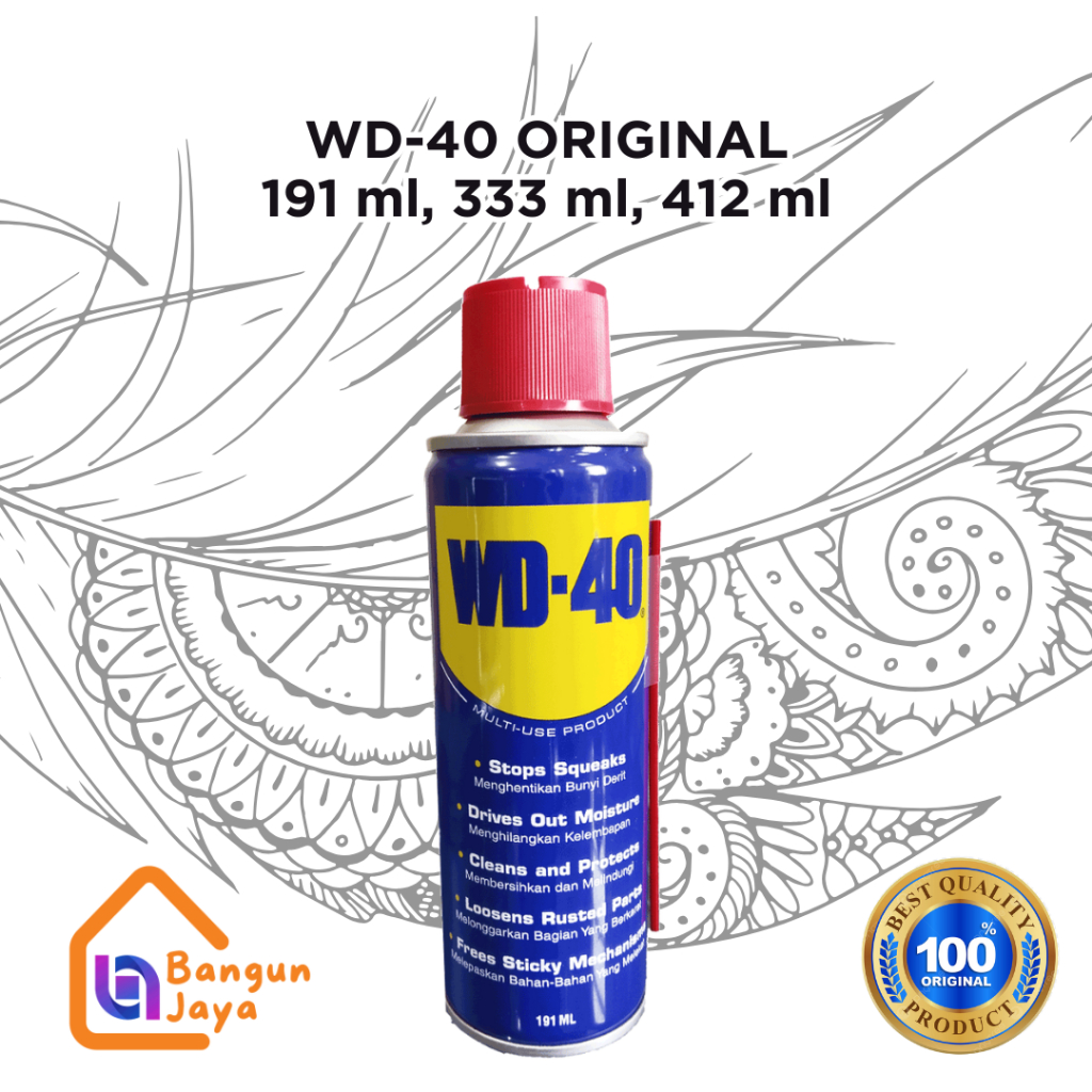 WD-40 Pelumas Serbaguna Anti Karat & Pembersih Mesin – Cairan Pelindung Logam untuk Motor, Mobil, En