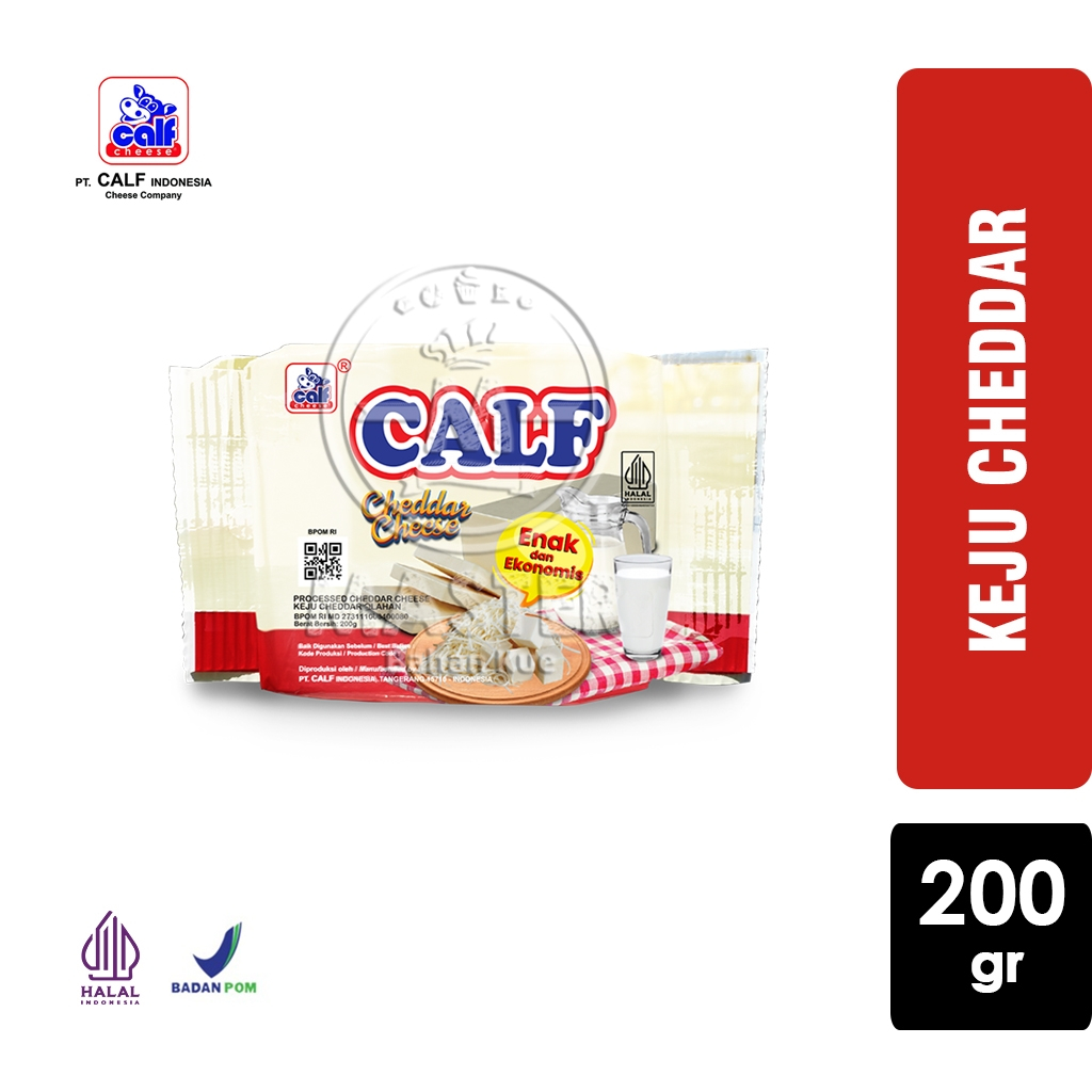 

Keju Cheddar Calf / Cheddar Cheese / Keju Serbaguna Cheesy Cheddar [200gr]