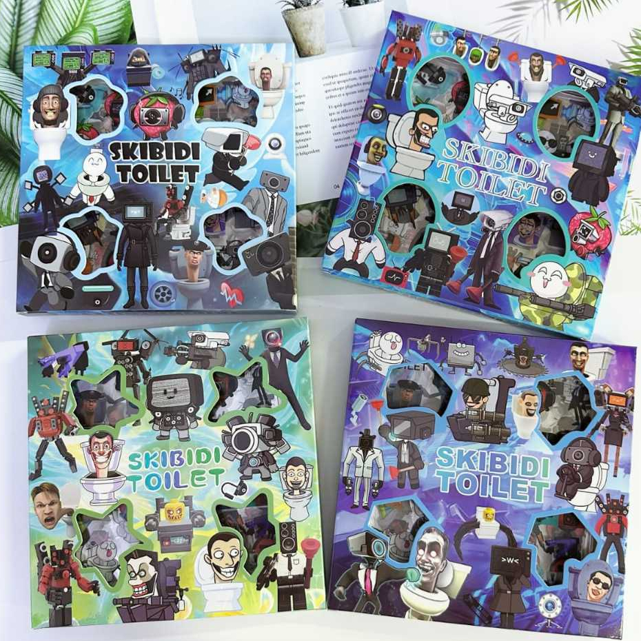 

SKIBIDI TOILET Sticker Big Box isi 100 Lembar Aesthetic Waterproof Mainan Gambar Tempel