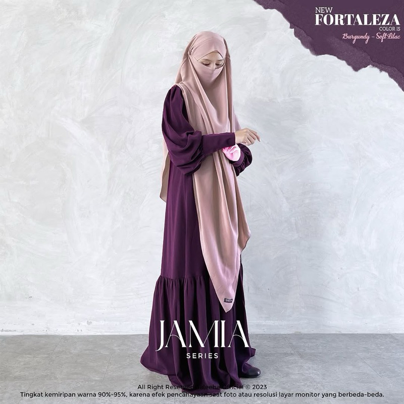 Preloved Saleeha Jamia series Abaya/gamis set FK (French Khimar)