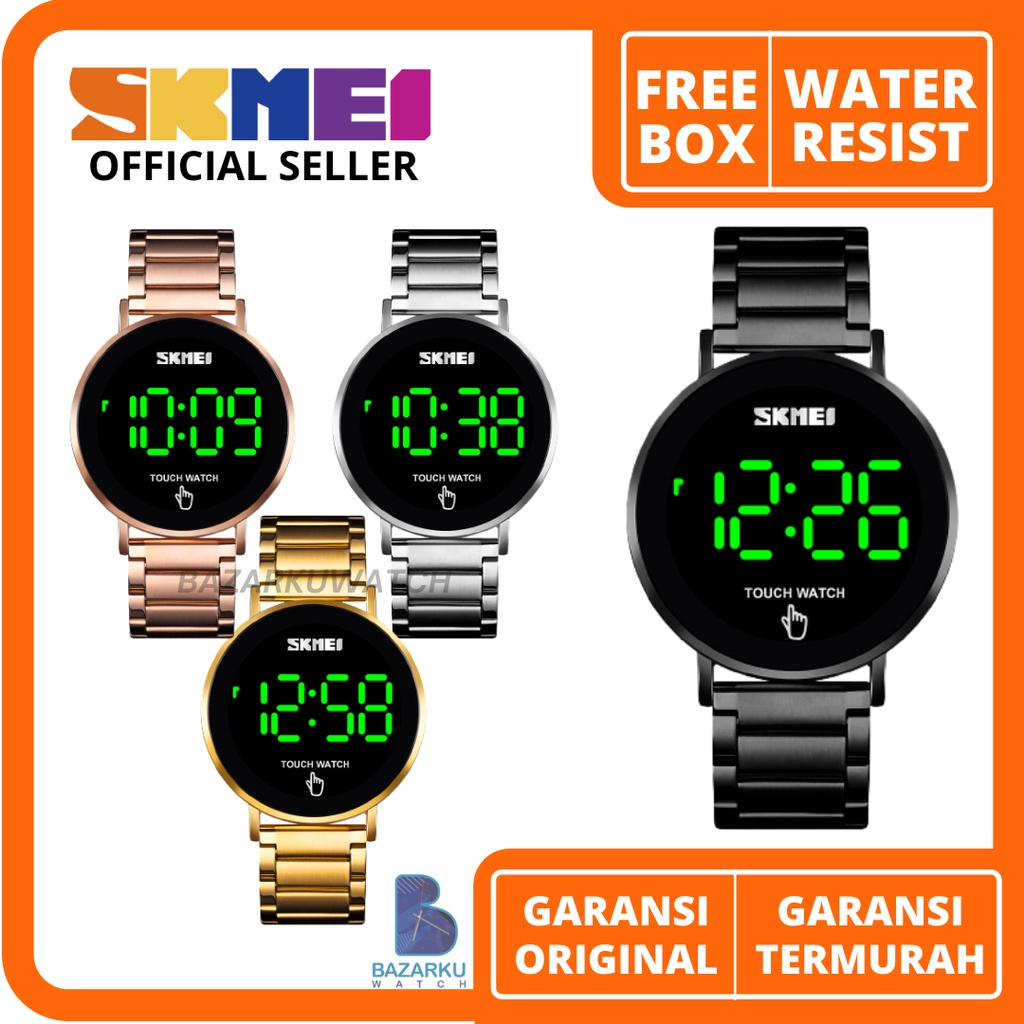 Jam Tangan SKMEI 1550 TOUCH Jam SKMEI Jam Tangan Rantai Pria SKMEI Jam Tangan Cowok Stainles Jam Tan