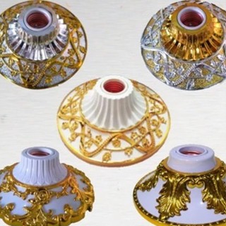 Fiting Lampu Tempel Plafon Hias Motif Kembang TRM Fiting E27