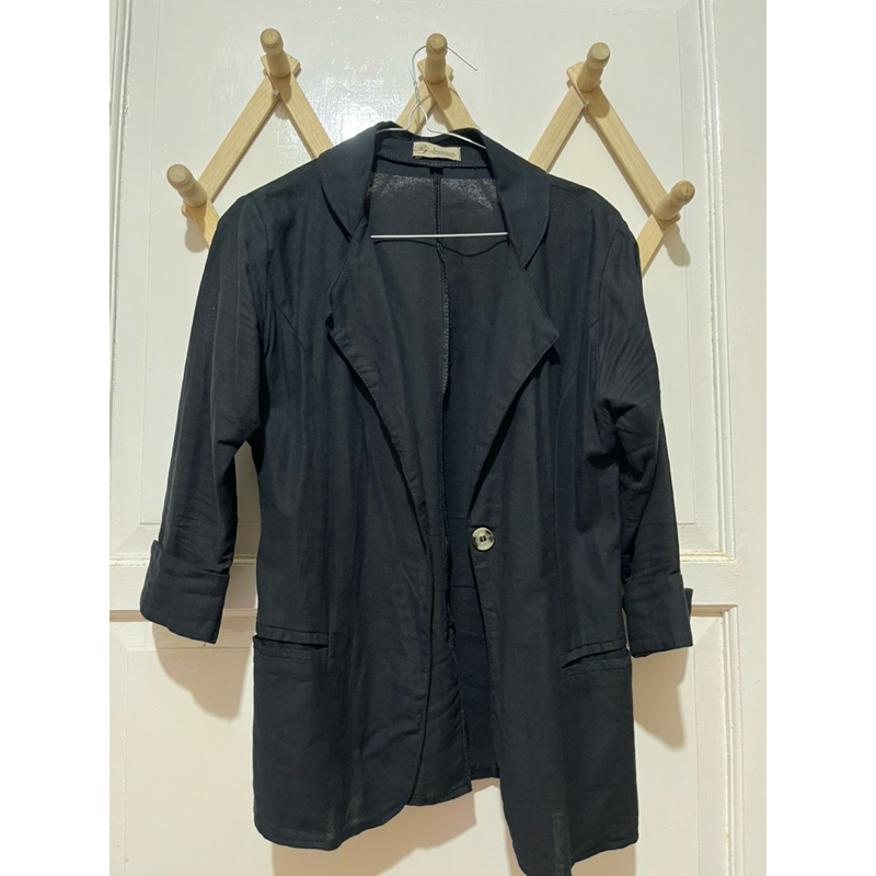 Preloved Blazer Linen in Black