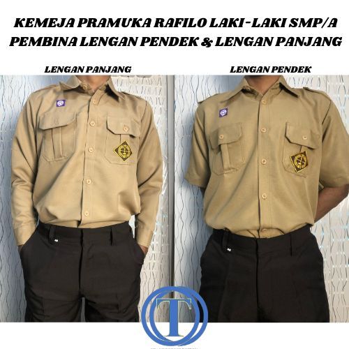 Baju Seragam Pramuka Pembina Pemda Guru Laki-laki Lengan Pendek dan Lengan Panjang