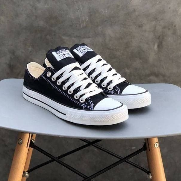 Converse Sepatu Sekolah Hitam Putih Pria Wanita - Sepatu Nb Black White All star Pria TERMURAH
