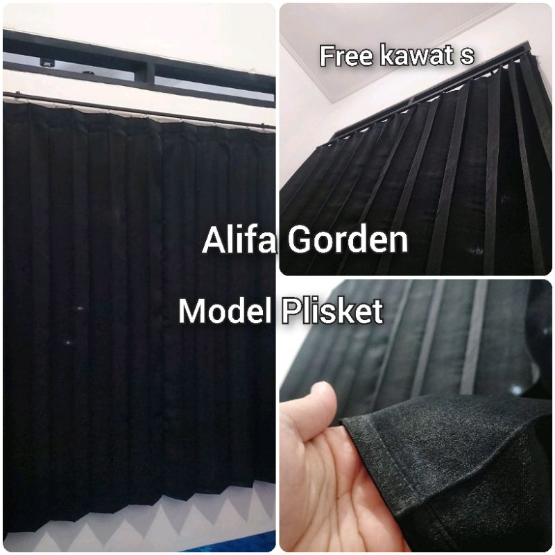 Gorden Plisket Polos Tirai Gorden Model Cantolan Kawat