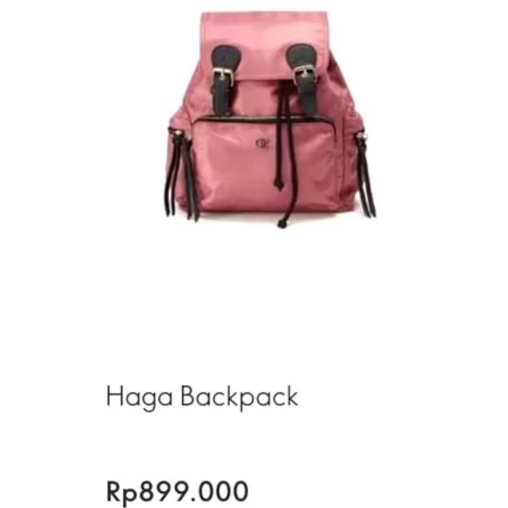Tas Ransel Haga BackPack warna Pink Berry
