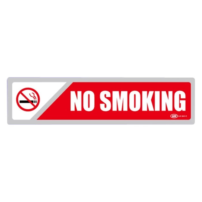 

GM LABEL NO SMOKING LK-243 KECIL WARNA / GM LABEL SIGN BOARD NO SMOKING LK-243 / Papan Tanda