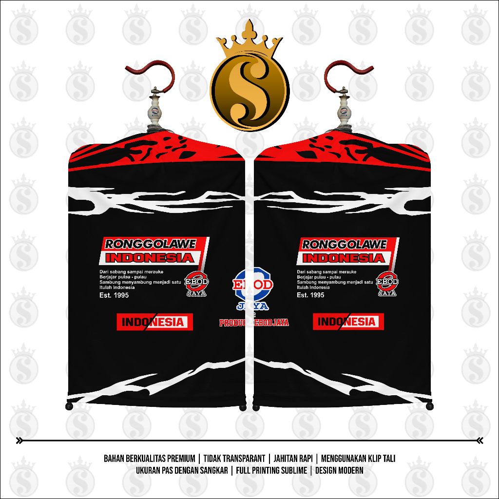 KERODONG FULL PRINTING SANGKAR KOTAK - RONGGOLAWE INDONESIA