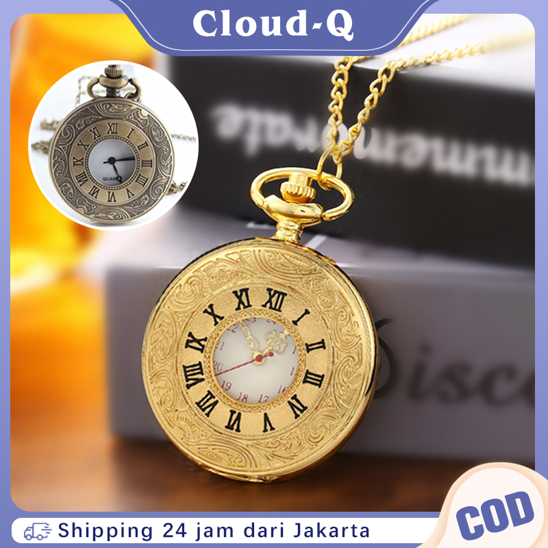 Jam Saku Roman Analog Pocket Watch Jam Saku Vintage Jam Saku Jam Kantong Gantungan