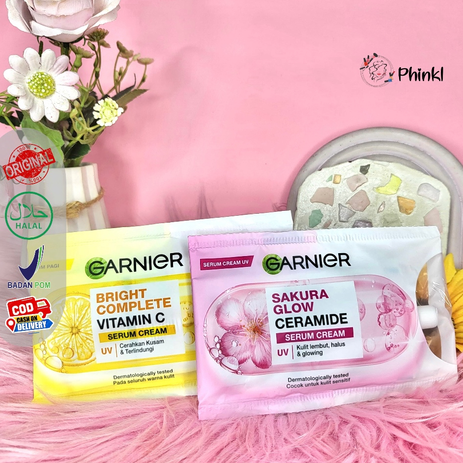 `ღ´ PHINKL `ღ´  Garnier Cream sachet pelembab wajah skincare facecare moist moisturizer