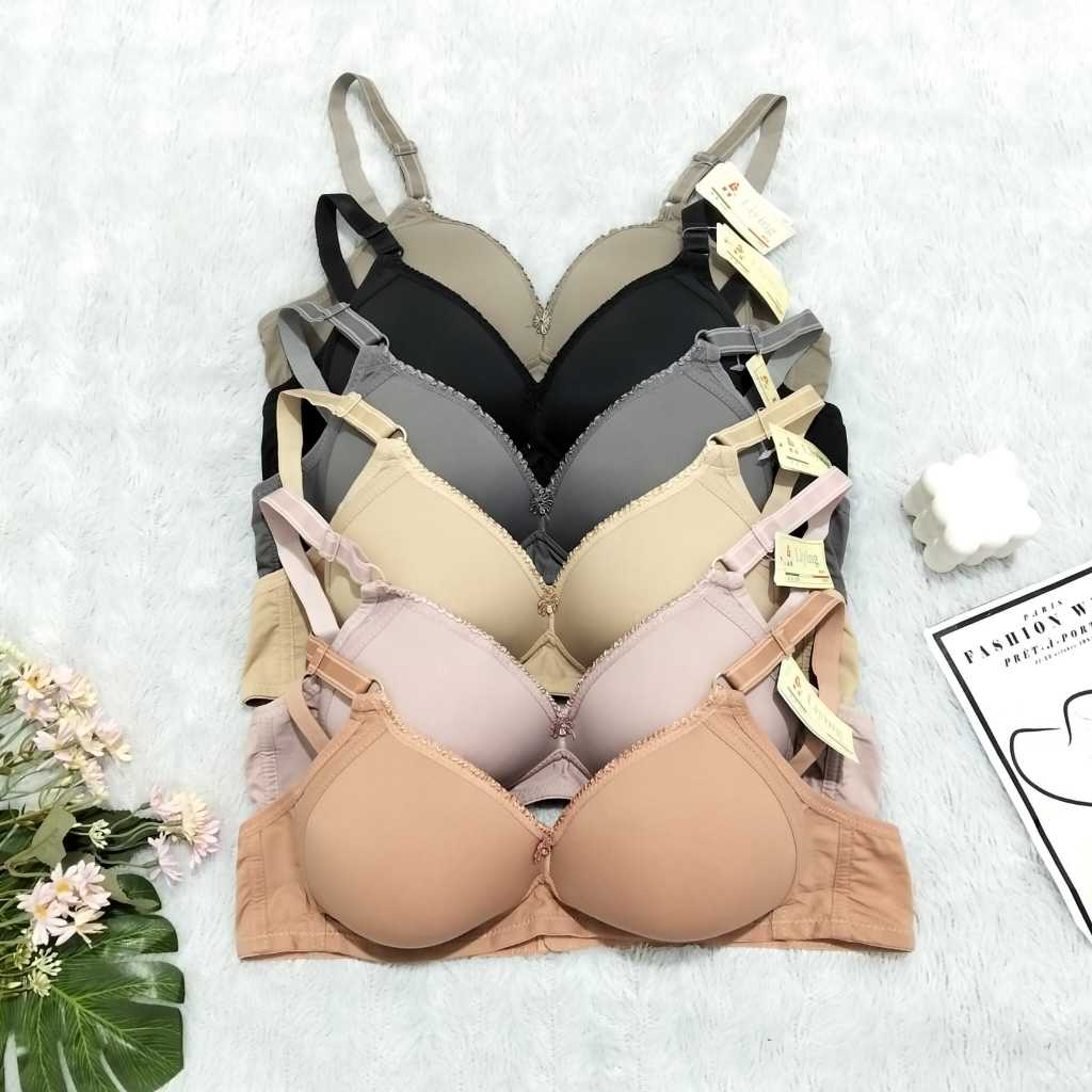 (1 PCS) BRA WANITA DEWASA / BH LIYING PEREMPUAN BAHAN DINGIN POLOS LIYING - 3289