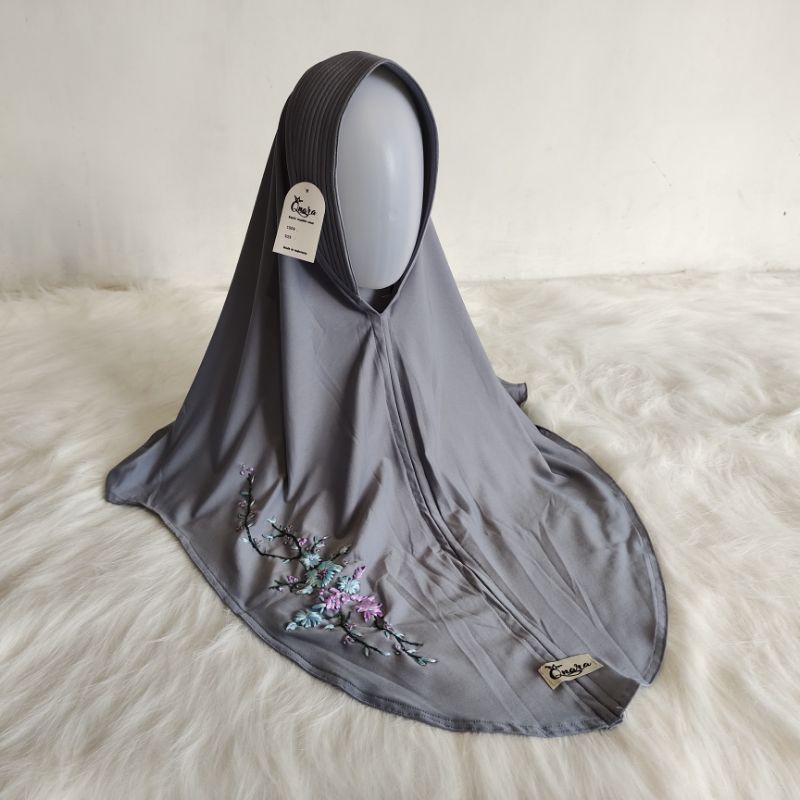 Hijab Instan Qinara Sulam/Hijab Instan Bordir Sulam/Qinara Sulam
