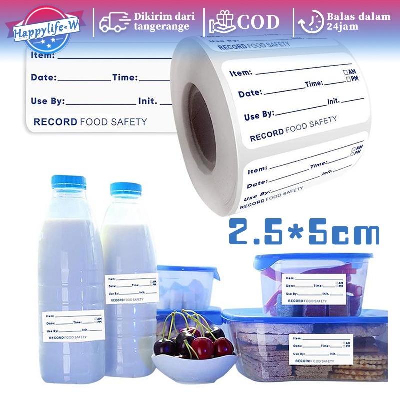

500pcs/Set Food Label Waterproof Stiker Tanggal Kadaluwarsa Stiker Expired Date Stiker Label Produk Label Tanggal Isi