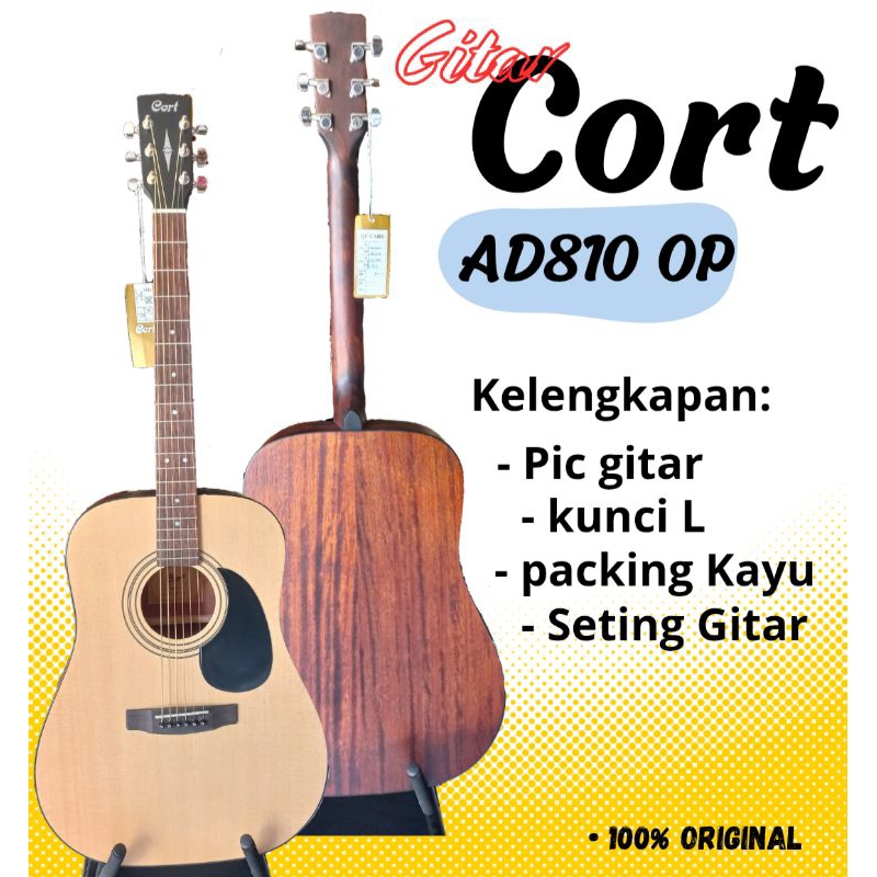 GITAR ORIGINAL CORT AD810 OP GITAR CORT AKUSTIK AKUSTIK ELEKTRIK AD810 OP