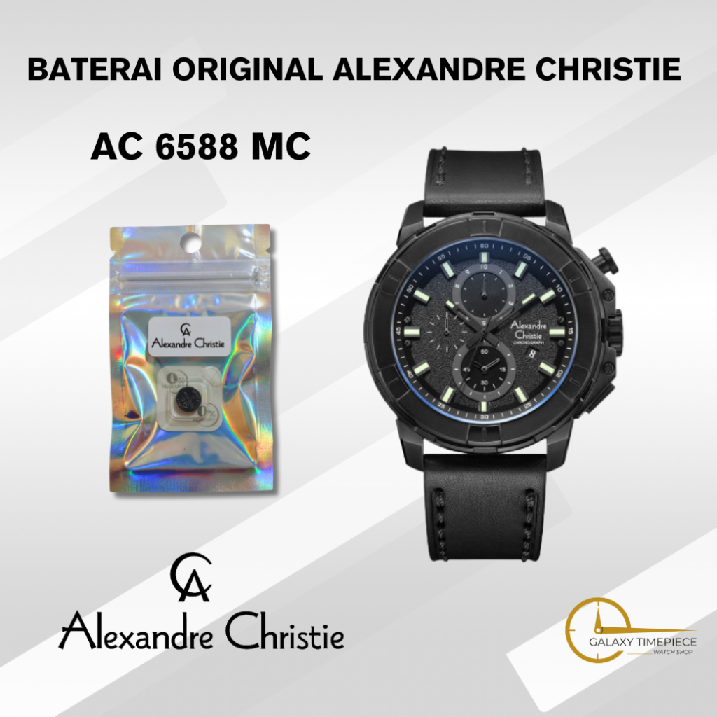Baterai Jam Tangan Original Alexandre Christie 6588 MC