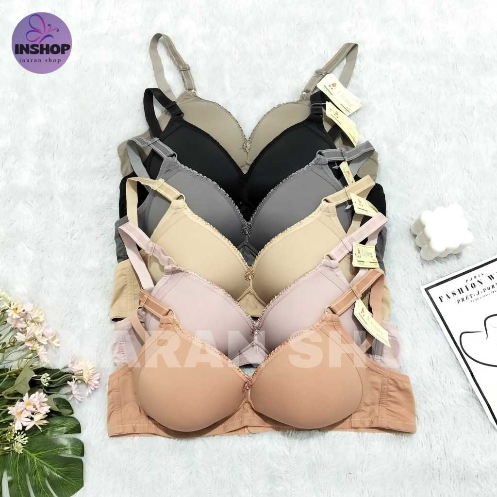 BRA WANITA TANPA KAWAT KAIT 2 CUP B / BH PEREMPUAN LIYING ADEM LEMBUT - LIYING 3289