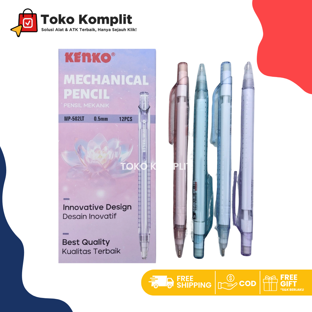 

Komplit - (1 PCS/BUAH) Pensil mekanik Kenko/Mechanical Pencil 0.5mm