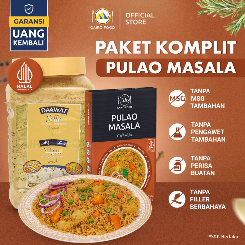 

Paket Komplit Nasi Pulao – Tanpa MSG, 100% Rempah Murni | Cairo Food