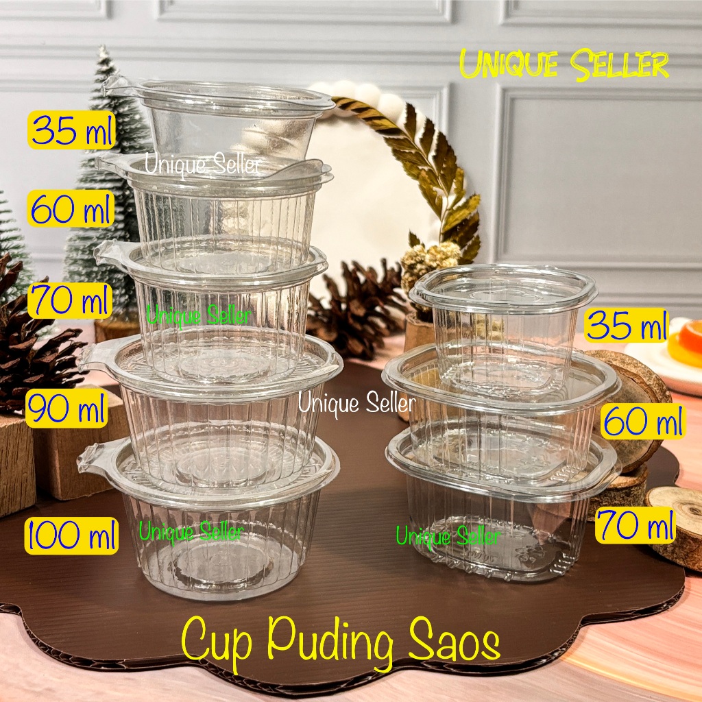 [Isi50] Mika Cup Saos Puding 25ml 35ml 60ml 70ml 90ml 100ml 120ml 150ml Kotak Oval Bulat SSY NS TX