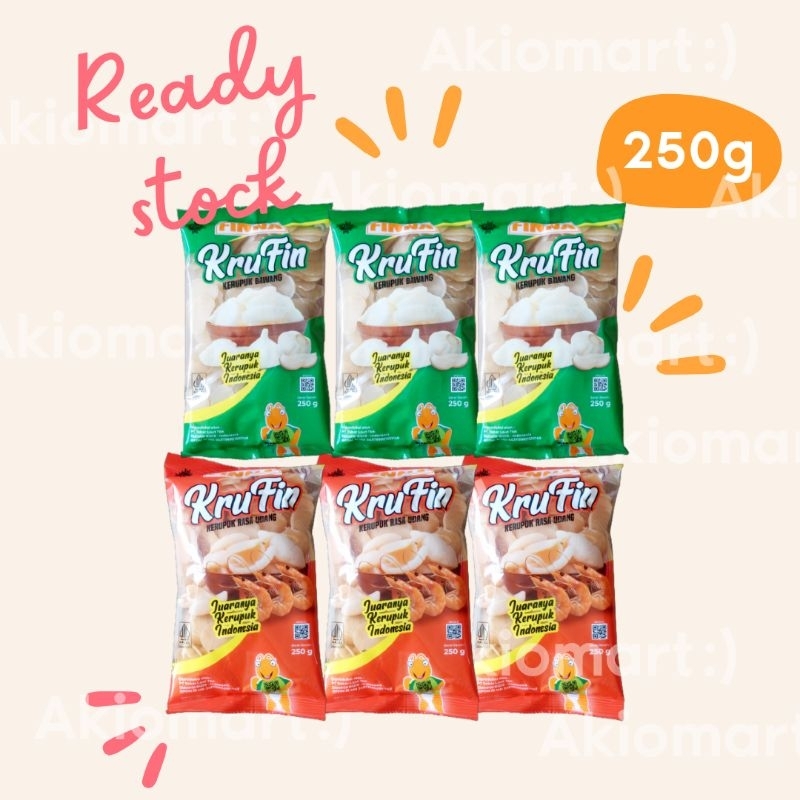 

Krufin Kerupuk Rasa Udang dan Bawang Krupuk Finna 250 gram