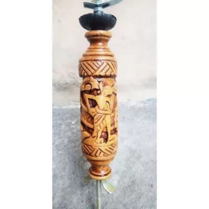 pion sangkar kotak panjang motif wayang bahan fiber