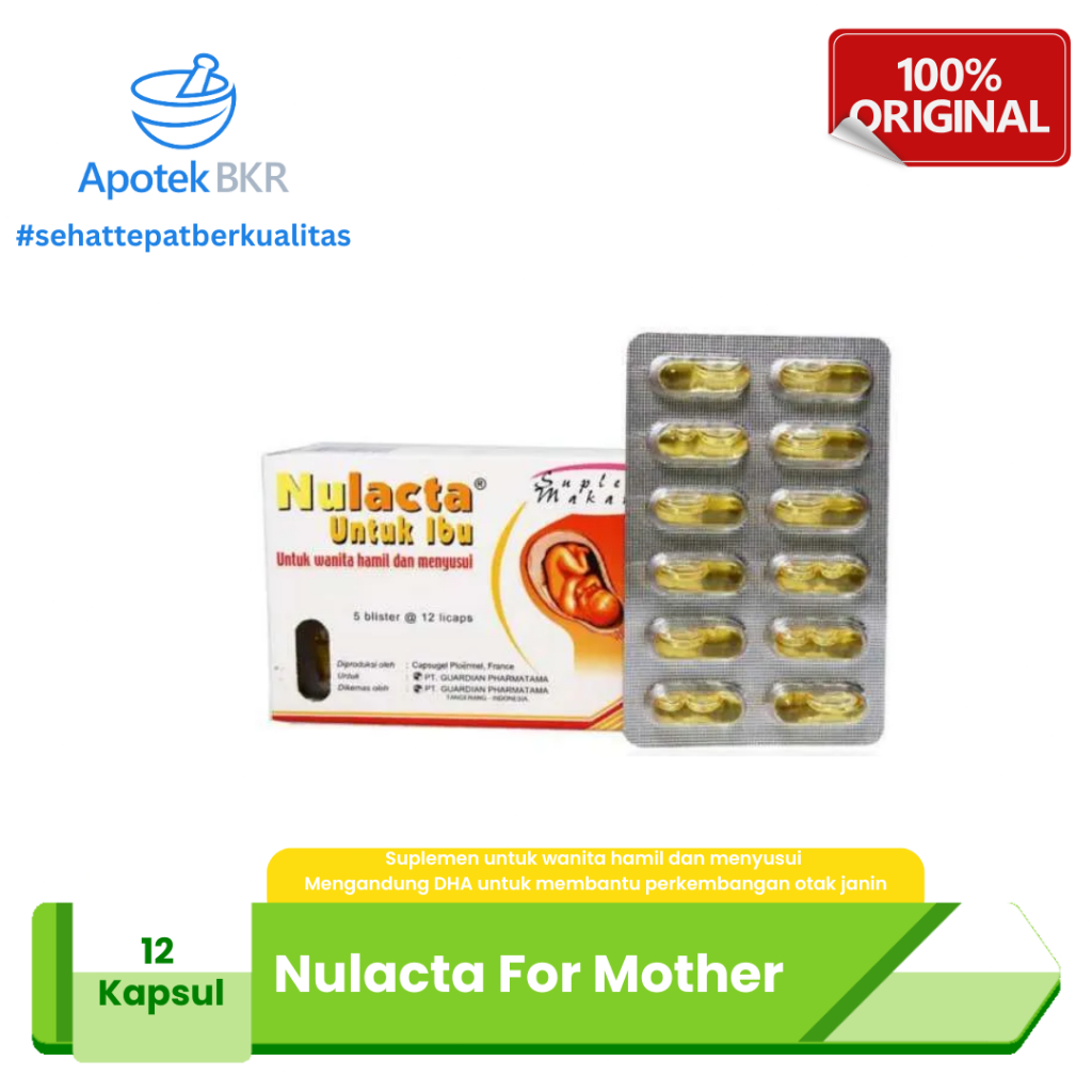 Nulacta Untuk Ibu Strip 12 Kapsul - Suplemen untuk memelihara kesehatan ibu hamil dan menyusui