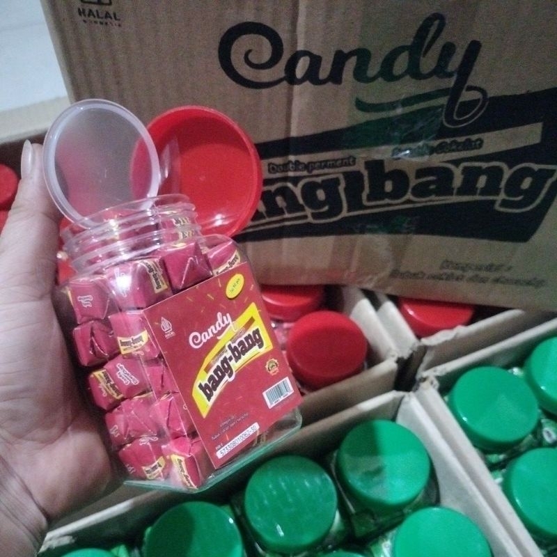 

Candy Cube Bang-bang Harga 1 Toples isi 50 pcs berat bersih 140g
