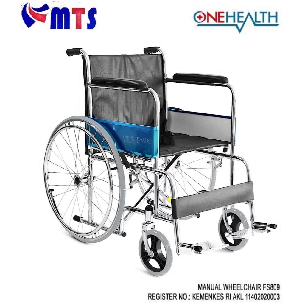 COD - Kursi Roda ONEHEALTH 809 Wheel Chair Sella bisa dilipat / KURSI RODA 2IN1 BAB