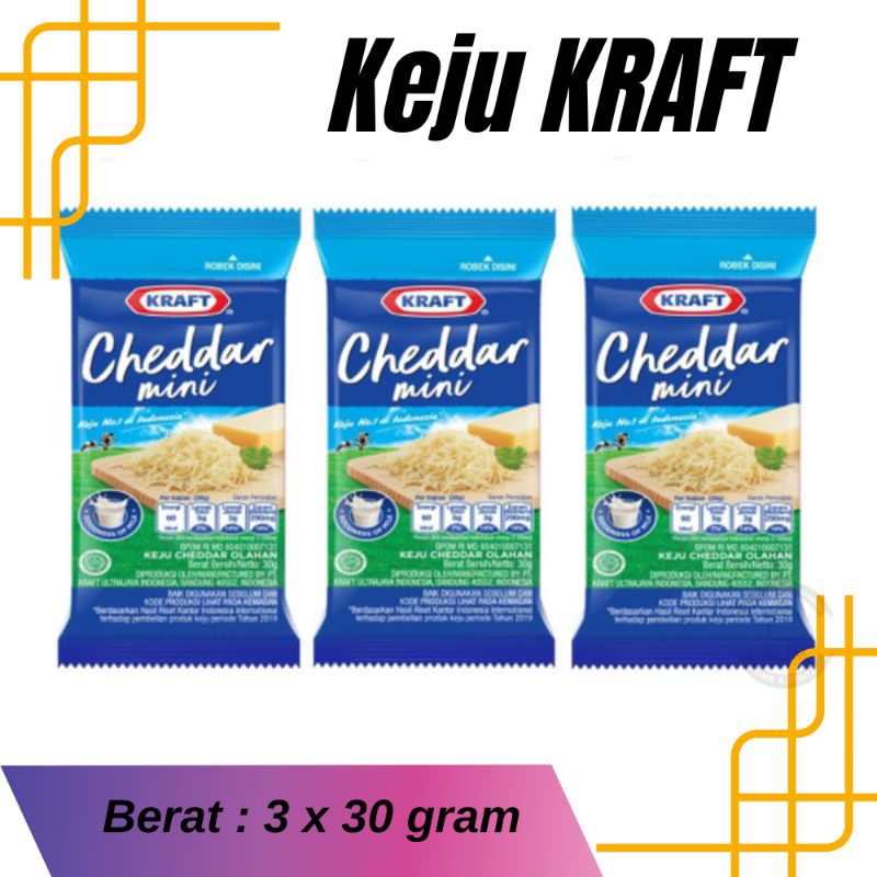 

KRAFT Cheddar Mini Isi 3 Kemasan 30g x 3