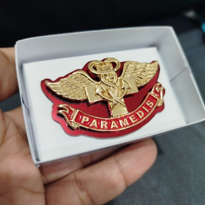 Brevet wing pin lancana pdh para medis paramedis dasar akrilik mika