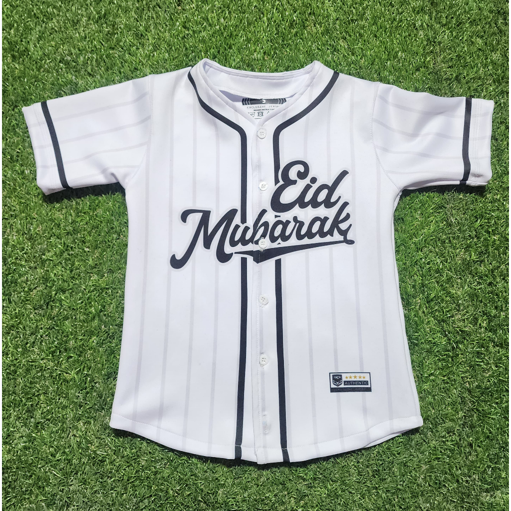 EMCN Baseball Eid Mubarak Anak 2-13 th Dan Dewasa Casual / Boys / Girls / Jersey / Couple / Family