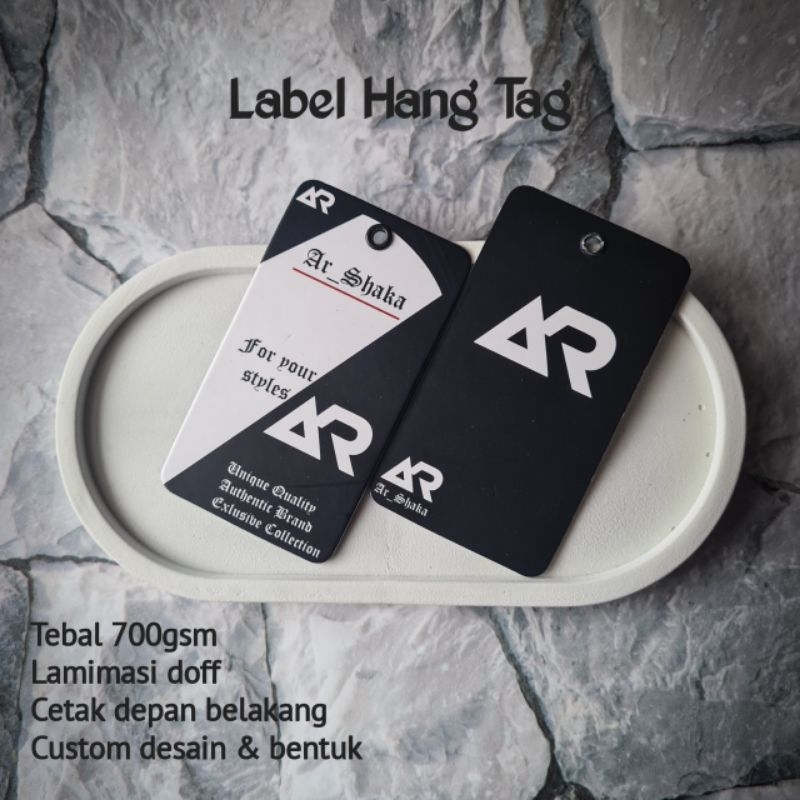 

Hang tag tebal 700gsm label hangtag custom Free design label tag baju label celana label gantung