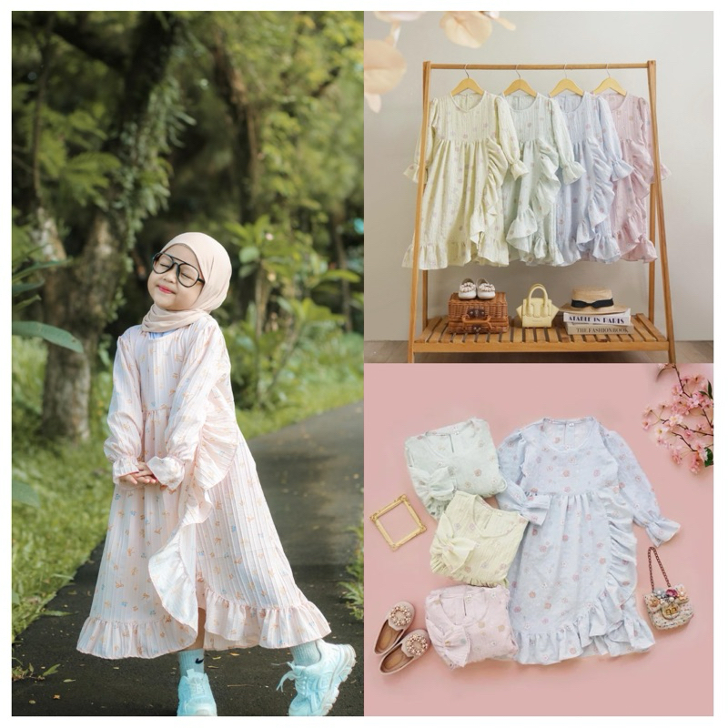 WONGTUKU.ID | Delisha Dress | Dress anak perempuan | Gamis anak perempuan