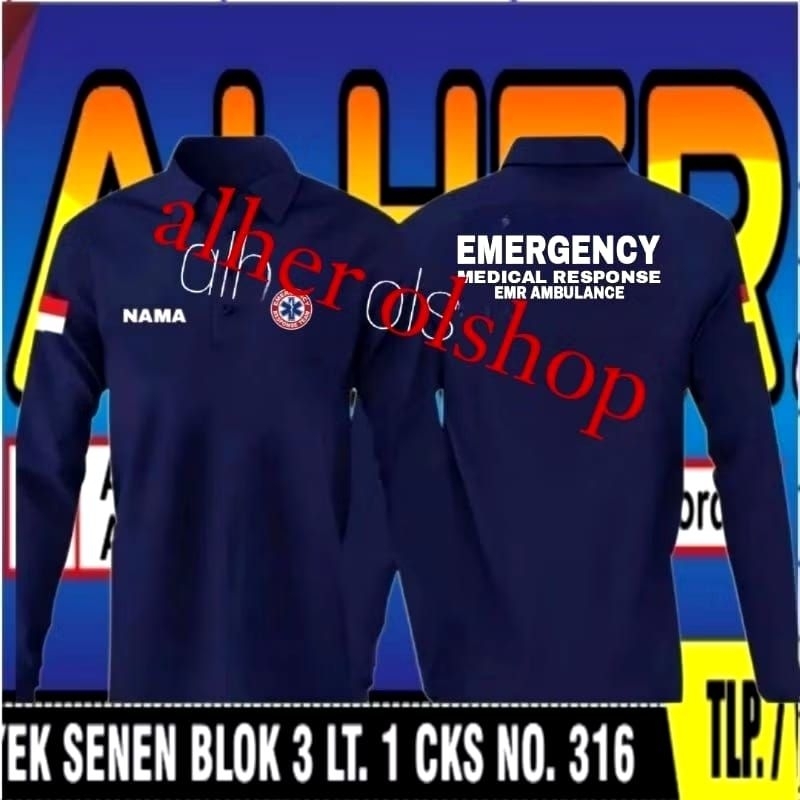 Kaos emergency ambulance baju emergency seragam emergency kaos kerah emergency baju kerah emergency 