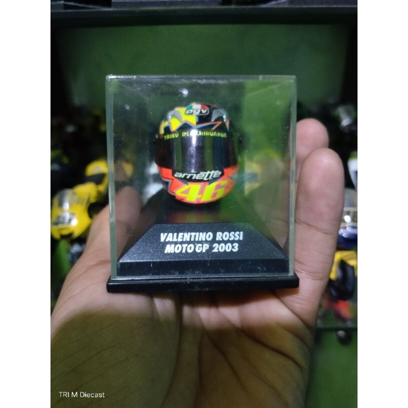 Minichamps miniatur helm rossi 2003 Skala 1:8