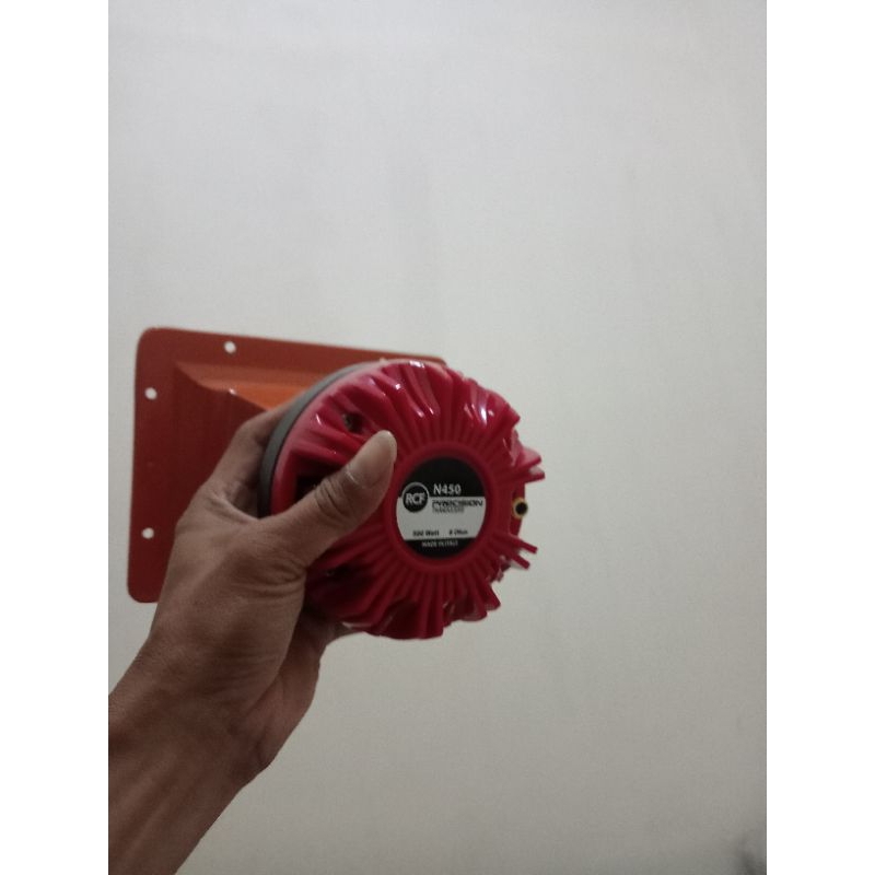Driver Tweeter rcf n450 merah model drat +corong 15x19 bahan almunium tebal