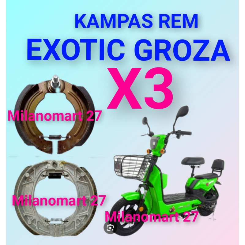 kampas rem exotic groza X3 kampas rem sepeda listrik exotic groza x3 groza X 3.0